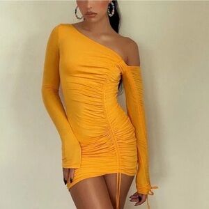 Camila Coelho Revolve Lena Ruched Bodycon Dress